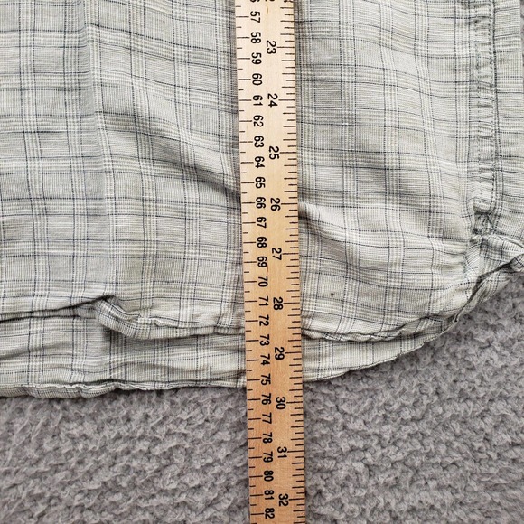 Izod Shirt Mens XXL Green Plaid Button Up Short Sleeve Golf Classic Collared - Picture 9 of 11